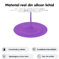 Husa iPhone 16 Plus Casey Studios Premium Soft Silicone, de Protectie, Slim, pentru Incarcare Wireless, Margini Ridicate pentru Protectia Ecranului si a Camerelor Light Purple