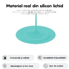 Husa iPhone 16 Plus Casey Studios Premium Soft Silicone, de Protectie, Slim, pentru Incarcare Wireless, Margini Ridicate pentru Protectia Ecranului si a Camerelor Turcoaz
