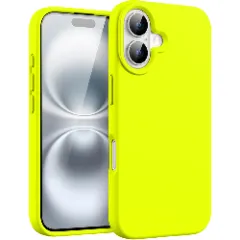 Husa iPhone 16 Plus Casey Studios Premium Soft Silicone, de Protectie, Slim, pentru Incarcare Wireless, Margini Ridicate pentru Protectia Ecranului si a Camerelor Neon 