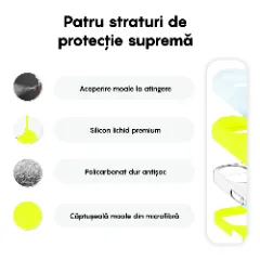 Husa iPhone 16 Plus Casey Studios Premium Soft Silicone, de Protectie, Slim, pentru Incarcare Wireless, Margini Ridicate pentru Protectia Ecranului si a Camerelor Neon