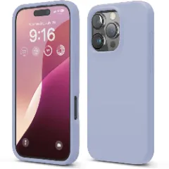 Husa iPhone 16 Pro Casey Studios Premium Soft Silicone, de Protectie, Slim, pentru Incarcare Wireless, Margini Ridicate pentru Protectia Ecranului si a Camerelor Light Lilac