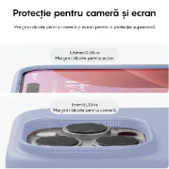 Husa iPhone 16 Pro Casey Studios Premium Soft Silicone, de Protectie, Slim, pentru Incarcare Wireless, Margini Ridicate pentru Protectia Ecranului si a Camerelor Light Lilac