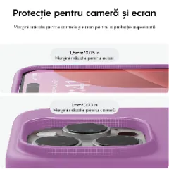 Husa iPhone 16 Pro Casey Studios Premium Soft Silicone, de Protectie, Slim, pentru Incarcare Wireless, Margini Ridicate pentru Protectia Ecranului si a Camerelor Light Purple