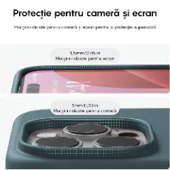 Husa iPhone 16 Pro Casey Studios Premium Soft Silicone, de Protectie, Slim, pentru Incarcare Wireless, Margini Ridicate pentru Protectia Ecranului si a Camerelor Midnight Blue