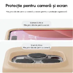 Husa iPhone 16 Pro Casey Studios Premium Soft Silicone, de Protectie, Slim, pentru Incarcare Wireless, Margini Ridicate pentru Protectia Ecranului si a Camerelor Pink Sand