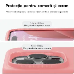 Husa iPhone 16 Pro Casey Studios Premium Soft Silicone, de Protectie, Slim, pentru Incarcare Wireless, Margini Ridicate pentru Protectia Ecranului si a Camerelor Roz