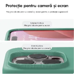 Husa iPhone 16 Pro Casey Studios Premium Soft Silicone, de Protectie, Slim, pentru Incarcare Wireless, Margini Ridicate pentru Protectia Ecranului si a Camerelor Webster Green