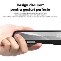 Husa iPhone 16 Pro Casey Studios Premium Soft Silicone, de Protectie, Slim, pentru Incarcare Wireless, Margini Ridicate pentru Protectia Ecranului si a Camerelor Negru