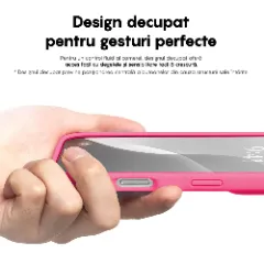 Husa iPhone 16 Pro Casey Studios Premium Soft Silicone, de Protectie, Slim, pentru Incarcare Wireless, Margini Ridicate pentru Protectia Ecranului si a Camerelor Fuchsia