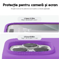 Husa iPhone 16 Pro Casey Studios Premium Soft Silicone, de Protectie, Slim, pentru Incarcare Wireless, Margini Ridicate pentru Protectia Ecranului si a Camerelor Light Purple