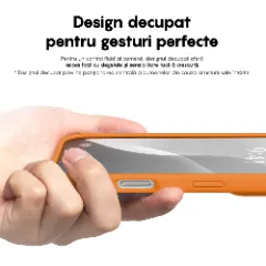 Husa iPhone 16 Pro Casey Studios Premium Soft Silicone, de Protectie, Slim, pentru Incarcare Wireless, Margini Ridicate pentru Protectia Ecranului si a Camerelor Nectarine