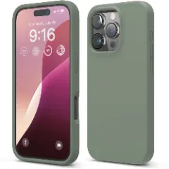 Husa iPhone 16 Pro Casey Studios Premium Soft Silicone, de Protectie, Slim, pentru Incarcare Wireless, Margini Ridicate pentru Protectia Ecranului si a Camerelor Dark Grey 