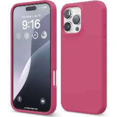 Husa iPhone 16 Pro Max Casey Studios Premium Soft Silicone, de Protectie, Slim, pentru Incarcare Wireless, Margini Ridicate pentru Protectia Ecranului si a Camerelor Burgundy 