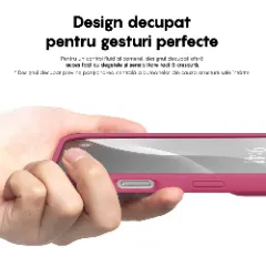 Husa iPhone 16 Pro Max Casey Studios Premium Soft Silicone, de Protectie, Slim, pentru Incarcare Wireless, Margini Ridicate pentru Protectia Ecranului si a Camerelor Burgundy
