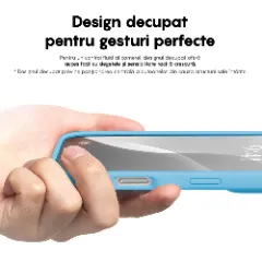 Husa iPhone 16 Pro Max Casey Studios Premium Soft Silicone, de Protectie, Slim, pentru Incarcare Wireless, Margini Ridicate pentru Protectia Ecranului si a Camerelor Cadet Blue