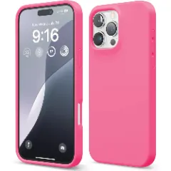 Husa iPhone 16 Pro Max Casey Studios Premium Soft Silicone, de Protectie, Slim, pentru Incarcare Wireless, Margini Ridicate pentru Protectia Ecranului si a Camerelor Fuchsia 