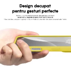 Husa iPhone 16 Pro Max Casey Studios Premium Soft Silicone, de Protectie, Slim, pentru Incarcare Wireless, Margini Ridicate pentru Protectia Ecranului si a Camerelor Galben