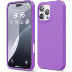 Husa iPhone 16 Pro Max Casey Studios Premium Soft Silicone, de Protectie, Slim, pentru Incarcare Wireless, Margini Ridicate pentru Protectia Ecranului si a Camerelor Light Purple 
