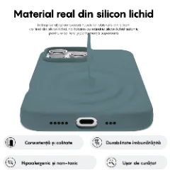 Husa iPhone 16 Pro Max Casey Studios Premium Soft Silicone, de Protectie, Slim, pentru Incarcare Wireless, Margini Ridicate pentru Protectia Ecranului si a Camerelor Midnight Blue