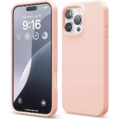 Husa iPhone 16 Pro Max Casey Studios Premium Soft Silicone, de Protectie, Slim, pentru Incarcare Wireless, Margini Ridicate pentru Protectia Ecranului si a Camerelor Pink Sand 