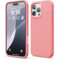 Husa iPhone 16 Pro Max Casey Studios Premium Soft Silicone, de Protectie, Slim, pentru Incarcare Wireless, Margini Ridicate pentru Protectia Ecranului si a Camerelor Roz 