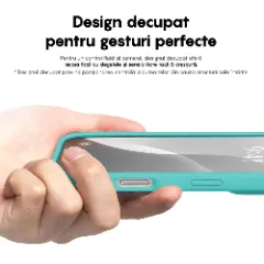 Husa iPhone 16 Pro Max Casey Studios Premium Soft Silicone, de Protectie, Slim, pentru Incarcare Wireless, Margini Ridicate pentru Protectia Ecranului si a Camerelor Turcoaz