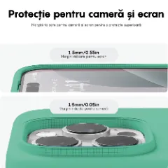 Husa iPhone 16 Pro Max Casey Studios Premium Soft Silicone, de Protectie, Slim, pentru Incarcare Wireless, Margini Ridicate pentru Protectia Ecranului si a Camerelor Webster Green
