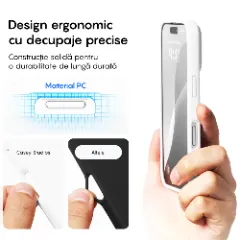 Husa iPhone 16 Pro Max Casey Studios Premium Soft Silicone, de Protectie, Slim, pentru Incarcare Wireless, Margini Ridicate pentru Protectia Ecranului si a Camerelor Alb