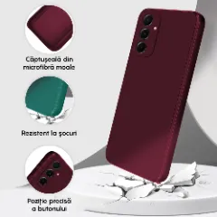 Husa Samsung Galaxy A55 5G Casey Studios Premium Soft Silicone Burgundy