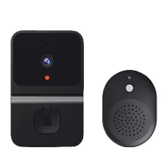 Sonerie Wireless Video Inteligenta LAGATO VisionGuard Pro, compatibil Tuya, videointerfon smart, IP44 Waterpoof, monitorizare la distanta, WiFi, inregistrare si capturare imagini, comunicare bidirectionala, exterior, 1 emitator+1 receptor USB, Negru