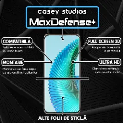 Folie Sticla CASEY STUDIOS compatibila cu Honor Magic6 Lite, Full Glue, Duritate Militara, Ultra HD, Anti Zgarieturi, Anti Amprente, Anti Socuri, Margini Negre Transparent