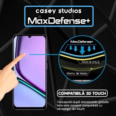 Folie Sticla CASEY STUDIOS pentru Realme Note 60, Full Glue, Sticla Securizata, Duritate Militara, Ultra HD, Protectie Profesionala Ecran 3D, Anti Zgarieturi, Anti Socuri Negru