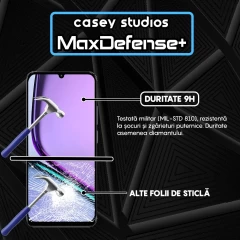 Folie Sticla CASEY STUDIOS pentru Realme Note 60, Full Glue, Sticla Securizata, Duritate Militara, Ultra HD, Protectie Profesionala Ecran 3D, Anti Zgarieturi, Anti Socuri Negru