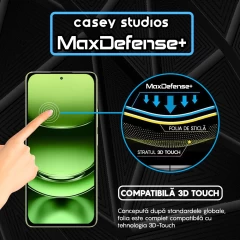 Folie Sticla CASEY STUDIOS pentru Realme Narzo 70 Turbo, Full Glue, Sticla Securizata, Duritate Militara, Ultra HD, Protectie Profesionala Ecran 3D, Anti Zgarieturi, Anti Socuri Negru