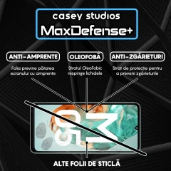 Folie Sticla CASEY STUDIOS pentru Samsung Galaxy M05, Full Glue, Sticla Securizata, Duritate Militara, Ultra HD, Protectie Profesionala Ecran 3D, Anti Zgarieturi, Anti Socuri Negru