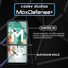 Folie Sticla CASEY STUDIOS pentru Samsung Galaxy M05, Full Glue, Sticla Securizata, Duritate Militara, Ultra HD, Protectie Profesionala Ecran 3D, Anti Zgarieturi, Anti Socuri Negru