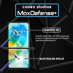 Folie Sticla CASEY STUDIOS pentru Samsung Galaxy M55s, Full Glue, Sticla Securizata, Duritate Militara, Ultra HD, Protectie Profesionala Ecran 3D, Anti Zgarieturi, Anti Socuri Negru