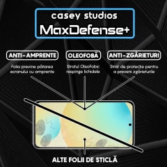 Folie Sticla CASEY STUDIOS pentru Samsung Galaxy S24 FE, Full Glue, Sticla Securizata, Duritate Militara, Ultra HD, Protectie Profesionala Ecran 3D, Anti Zgarieturi, Anti Socuri Negru