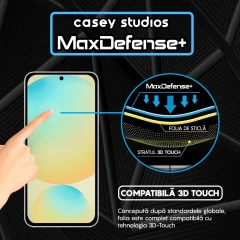 Folie Sticla CASEY STUDIOS pentru Samsung Galaxy S24 FE, Full Glue, Sticla Securizata, Duritate Militara, Ultra HD, Protectie Profesionala Ecran 3D, Anti Zgarieturi, Anti Socuri Negru