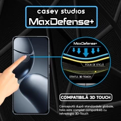 Folie Sticla CASEY STUDIOS pentru Xiaomi 14T Pro, Full Glue, Sticla Securizata, Duritate Militara, Ultra HD, Protectie Profesionala Ecran 3D, Anti Zgarieturi, Anti Socuri Negru