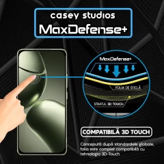 Folie Sticla CASEY STUDIOS pentru Xiaomi 14T, Full Glue, Sticla Securizata, Duritate Militara, Ultra HD, Protectie Profesionala Ecran 3D, Anti Zgarieturi, Anti Socuri Negru