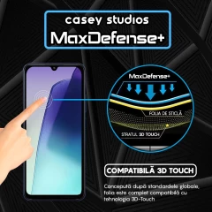 Folie Sticla CASEY STUDIOS pentru Xiaomi Redmi 14C, Full Glue, Sticla Securizata, Duritate Militara, Ultra HD, Protectie Profesionala Ecran 3D, Anti Zgarieturi, Anti Socuri Negru