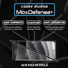 Folie Sticla CASEY STUDIOS pentru Xiaomi Redmi Note 14 Pro+, Full Glue, Sticla Securizata, Duritate Militara, Ultra HD, Protectie Profesionala Ecran 3D, Anti Zgarieturi, Anti Socuri Negru