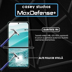 Folie Sticla CASEY STUDIOS pentru Xiaomi Redmi Note 14 Pro, Full Glue, Sticla Securizata, Duritate Militara, Ultra HD, Protectie Profesionala Ecran 3D, Anti Zgarieturi, Anti Socuri Negru