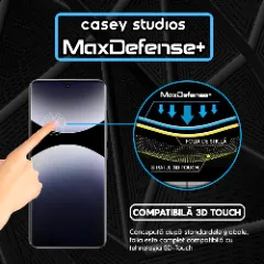 Folie Sticla CASEY STUDIOS pentru Xiaomi Redmi Note 14 Pro, Full Glue, Sticla Securizata, Duritate Militara, Ultra HD, Protectie Profesionala Ecran 3D, Anti Zgarieturi, Anti Socuri Negru