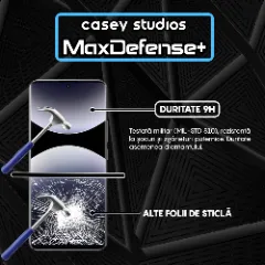 Folie Sticla CASEY STUDIOS pentru Xiaomi Redmi Note 14 Pro, Full Glue, Sticla Securizata, Duritate Militara, Ultra HD, Protectie Profesionala Ecran 3D, Anti Zgarieturi, Anti Socuri Negru
