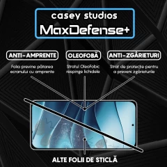 Folie Sticla CASEY STUDIOS pentru Xiaomi Redmi Note 14, Full Glue, Sticla Securizata, Duritate Militara, Ultra HD, Protectie Profesionala Ecran 3D, Anti Zgarieturi, Anti Socuri Negru