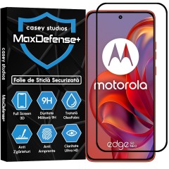 Folie Sticla CASEY STUDIOS pentru Motorola Edge 50 Neo, Full Glue, Sticla Securizata, Duritate Militara, Ultra HD, Protectie Profesionala Ecran 3D, Anti Zgarieturi, Anti Socuri