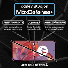 Folie Sticla CASEY STUDIOS pentru Motorola Edge 50 Neo, Full Glue, Sticla Securizata, Duritate Militara, Ultra HD, Protectie Profesionala Ecran 3D, Anti Zgarieturi, Anti Socuri Negru