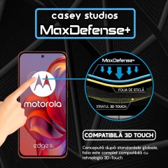 Folie Sticla CASEY STUDIOS pentru Motorola Edge 50 Neo, Full Glue, Sticla Securizata, Duritate Militara, Ultra HD, Protectie Profesionala Ecran 3D, Anti Zgarieturi, Anti Socuri Negru